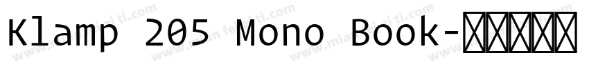 Klamp 205 Mono Book字体转换
